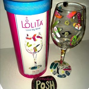 Lolita hand-painted 15oz. collectible wine glass